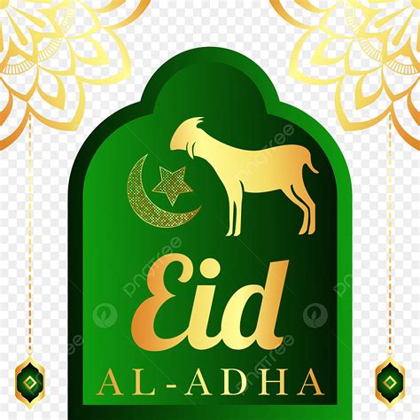 Islamic Green Color Eid Al Adha Png Design Green Eid Al Adha Design