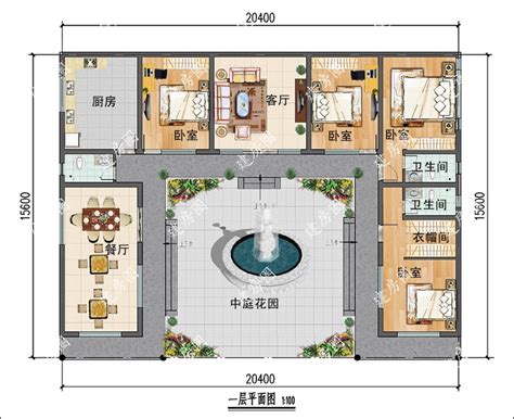 农村小青瓦一层建房设计图纸，占地面积120平到180平方 建房圈