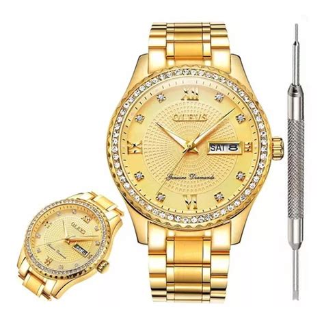 Reloj Hombre Olevs 8541780472 Cuarzo Pulso Dorado En Acero MercadoLibre