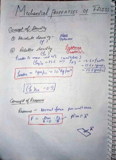 Mechanical Properties Of Fluid Class Physics Jee Neet