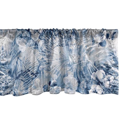 Floral Design Window Valance Dreamy Feels Flowers Boho Silhouettes With Leafy Atmosphere Art