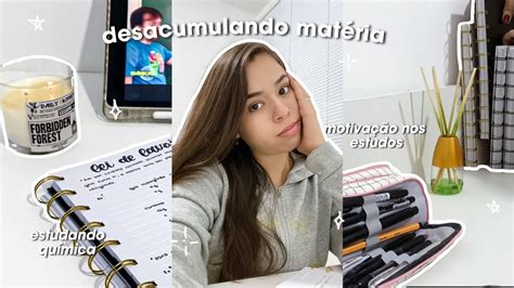 STUDY VLOG desacumulando matéria ENEM estudando química caderno