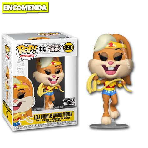 Funko Pop Dc Looney Tunes Lola Bunny Como Mulher Maravilha 890