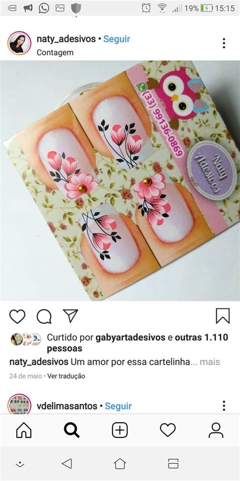 Pin Em Salvamentos R Pidos Adesivos De Unhas Branco Unhas Artesanais