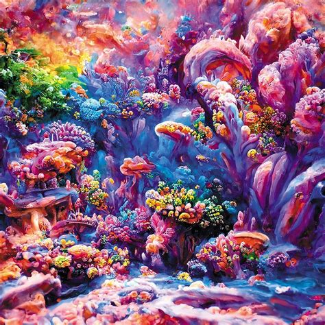 Coral Reef Watercolor Painting - Undersea - Coral Reef Underwater - Sea ...