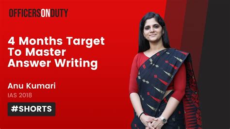 4 Months Target To Master Answer Writing Anu Kumari Ias Shorts Youtube