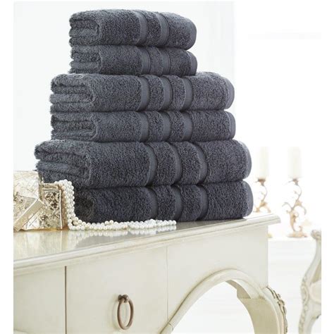 100 Cotton Zero Twist Bath Towel Charcoal