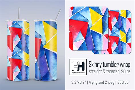 Abstract Geometric Skinny Tumbler Design Graphic By Hamsterhouse · Creative Fabrica