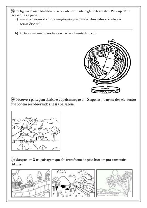 Atividade De Geografia Ano A Paisagem Urbana E Rural Atividades