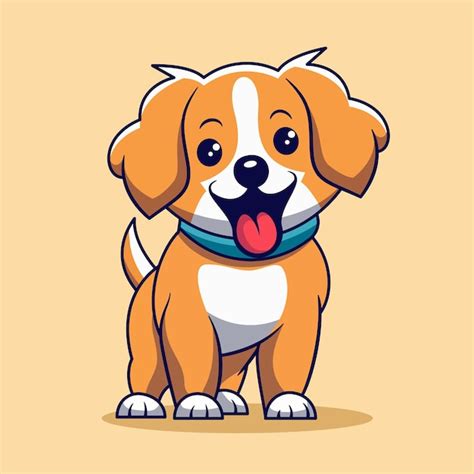 Dog Cartoon Illustration Premium Ai Generated Vector