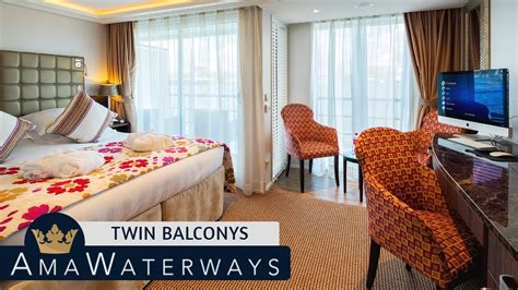 AMA Stella Twin Balcony Stateroom Tour Review 4K AMA Waterways