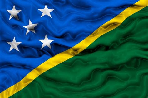 Premium Photo National Flag Of Solomon Islands Background With Flag