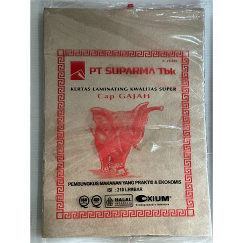 Jual HCS Kertas Nasi Coklat Cap Gajah Merah Isi 210 Lembar Kertas