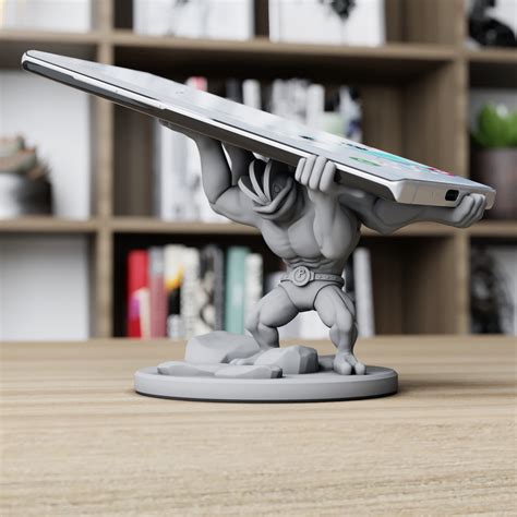 Stl File Machamp Phone Holder 3d Print Model From Pokemon・design To Download And 3d Print・cults