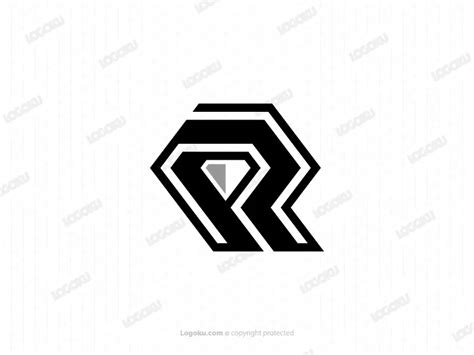 R Letter Diamond Logo Logoku