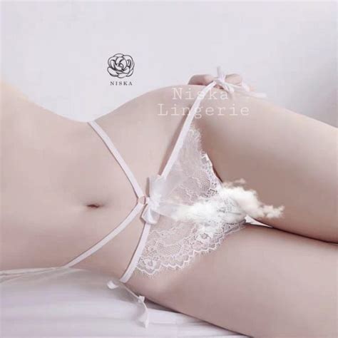Quần lót không đáy cột dây có 3 màu Mã Q138 Niska Lingerie