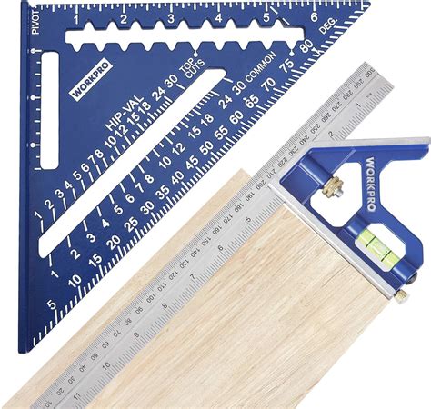 Workpro Rafter Square And Combination Square Tool Set 7 In Aluminum Alloy Die Casting