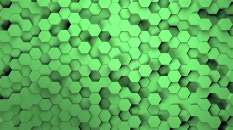 Abstract Hexagonal Geometry Background Light Green Hexagonal Grid