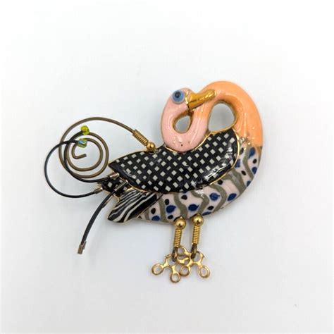 Jewelry Cynthia Chuang Erh Ping Tsai Bird Swan Goose Porcelain