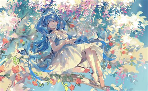 Heels Dress Trees Hatsune Miku Vocaloid Wallpapers Hd Desktop And