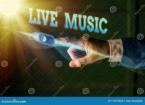 Writing Note Showing Live Music. Business Photo Showcasing Performance ...