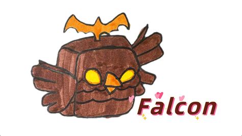 How To Draw Falcon Blox Fruits Roblox Drawing Youtube