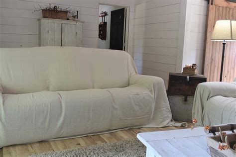 Drop Cloth Covered Couch Cover Rocky Hedge Farm