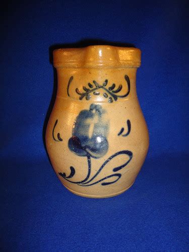 Att Somerset Potters Works Massachusetts Gallon Decorated Pitcher