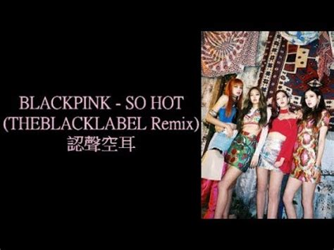 BLACKPINK SO HOT THEBLACKLABEL Remix 認聲空耳 YouTube