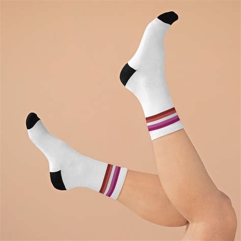 Lesbian Socks One Size Lesbian Flag Socks Lesbian Pride Etsy