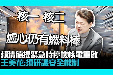 【cnews】賴清德提緊急時停機核電重啟 王美花：須研議安全機制 匯流新聞網