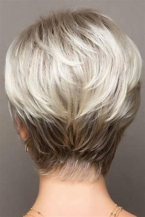 Women Blonde Layered Inclined Bang Short Ombre Synthetic Wig One Size