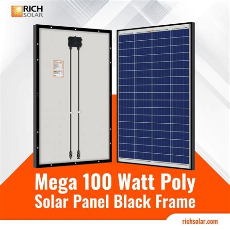 Mega 100 Watt Poly Solar Panel Black Frame | Solar panels, Black panels ...