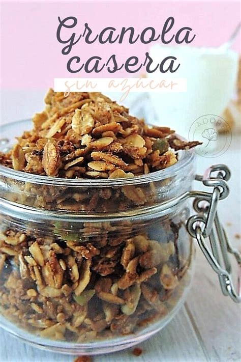 Granola casera saludable SIN AZÚCAR Adoree Food Receta Granola