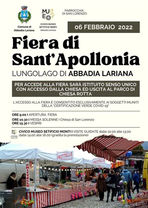 Fiera Di Sant Apollonia 2022 Ad Abbadia Lariana Il Programma