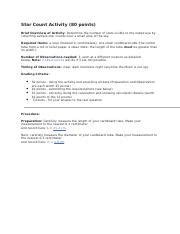 Star Activity Docx Star Count Activity Points Brief Overview Of