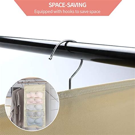 Enlarged Hanging Mesh Pockets Dual Sided Wall Shelf Wardrobe Storage