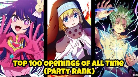 Top Anime Openings Of All Time Party Rank Youtube