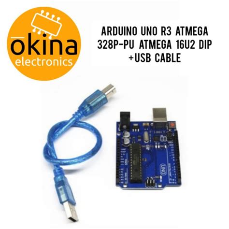 Jual Arduino Uno R3 Atmega 328p Pu Atmega 16u2 Dip Usb Cable Shopee