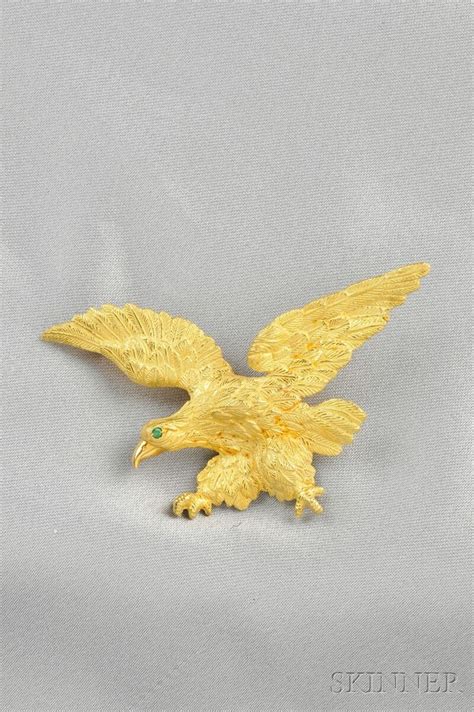 18kt Gold Eagle Brooch | Brooch, 18kt gold, Gold eagle