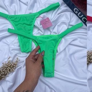 Kit Tanga Fio Duplo Calcinha Neon Coloridas Tirinhas Pura Intimidade