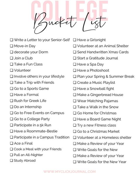 The Ultimate College Bucket List 50 Things To Do Before You Graduate