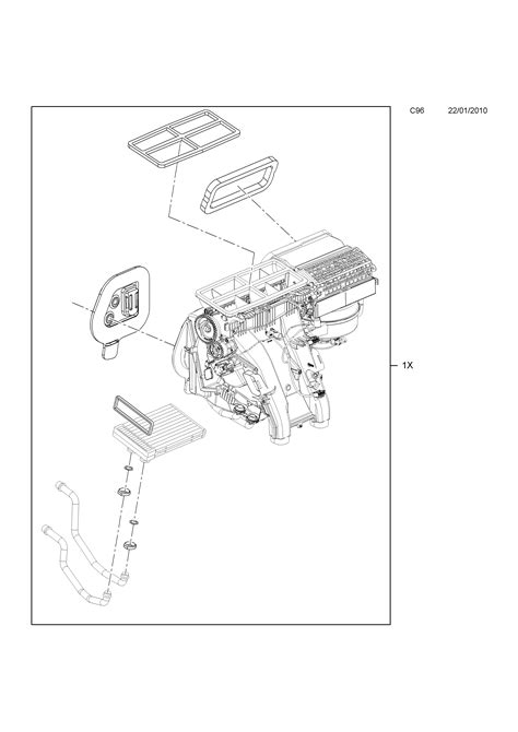 Opel MERIVA B Air Conditioning Heater And Evaporator Unit And Fan