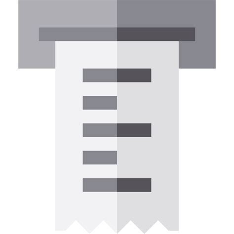 Invoice Basic Straight Flat Icon