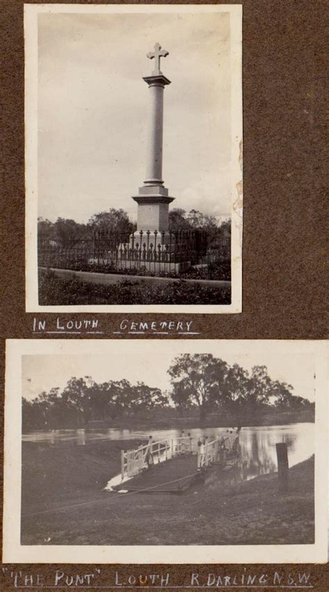 Mary Mathews Monument Louth Punt Darling River Louth Nsw Thomas