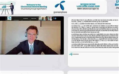 Grameenphone Approves Pc Cash Dividend In Virtual Agm