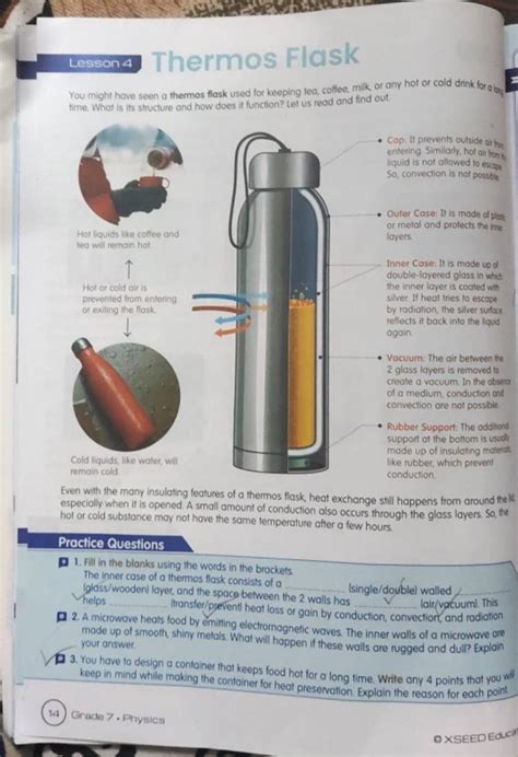 Lesson 4 Thermos Flask You Might Have Seen A Thermos Flask Used For Keepi