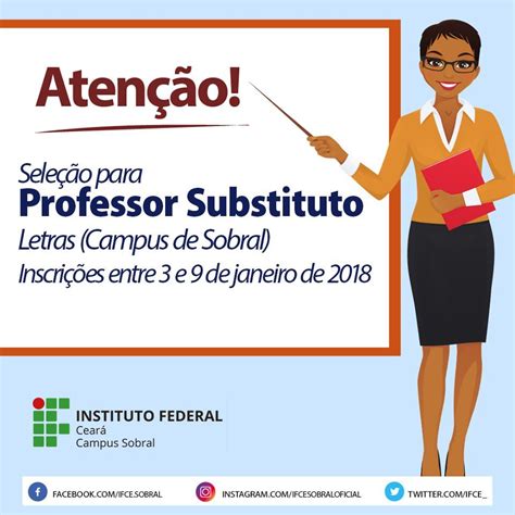 Visão Norte IFCE ABRE SELEÇÃO PARA PROFESSOR SUBSTITUTO EM SOBRAL NA