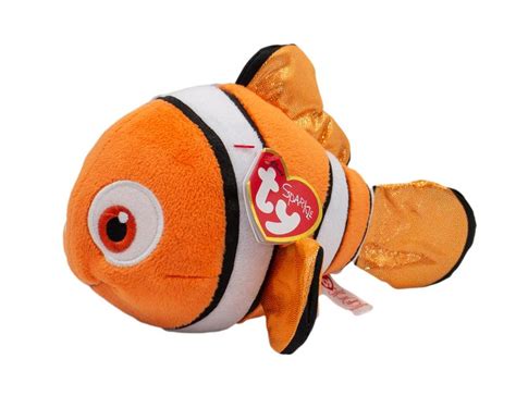 Ty Beanie Baby Nemo The Clownfish Disney Sparkle Baby Beanie