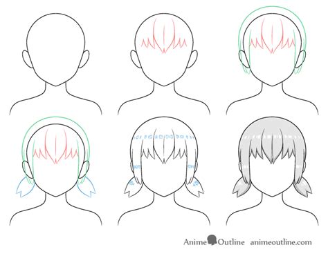 How to Draw Anime Short Pigtails Hairstyle - AnimeOutline